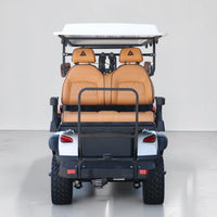 Signal White 6 Seater Golf Cart With Saddle Seats - 206ah Extended Range Golf Cart LSV