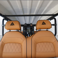 Signal White 6 Seater Golf Cart With Saddle Seats - 206ah Extended Range Golf Cart LSV