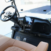 Black Green 6 Seater Golf Cart With Saddle Seats - 206ah Extended Range Golf Cart LSV