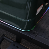 Black Green 6 Seater Golf Cart With Saddle Seats - 206ah Extended Range Golf Cart LSV