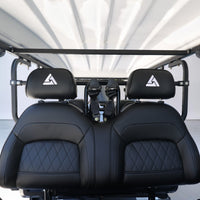 Signal White 6 Seater Golf Cart With Black Seats - 206ah Extended Range Golf Cart LSV