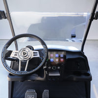 Signal White 6 Seater Golf Cart With Black Seats - 206ah Extended Range Golf Cart LSV