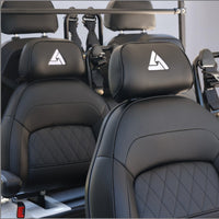 Signal White 6 Seater Golf Cart With Black Seats - 206ah Extended Range Golf Cart LSV