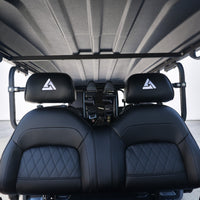 Black Grey 6 Seater Golf Cart With Black Seats - 206ah Extended Range Golf Cart LSV