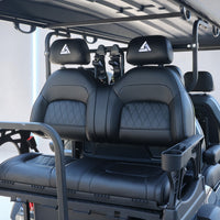 Black Grey 6 Seater Golf Cart With Black Seats - 206ah Extended Range Golf Cart LSV