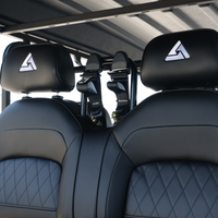 Black Grey 6 Seater Golf Cart With Black Seats - 206ah Extended Range Golf Cart LSV