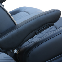 Black Grey 6 Seater Golf Cart With Black Seats - 206ah Extended Range Golf Cart LSV