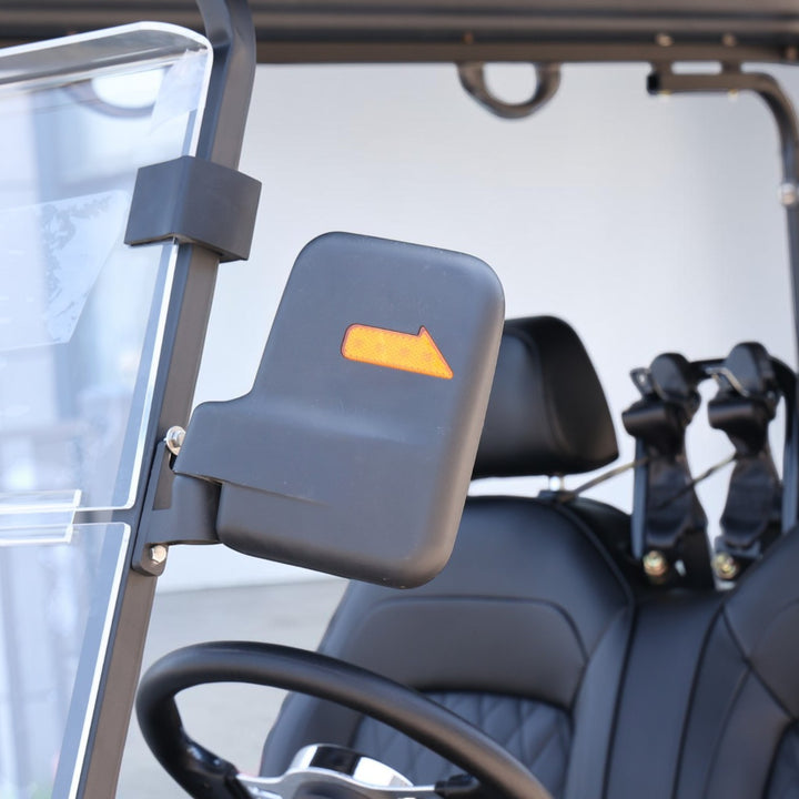 Black Grey 6 Seater Golf Cart With Black Seats - 206ah Extended Range Golf Cart LSV