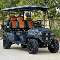 Dark Gray 6-Seater Golf Cart - 72v Lithium