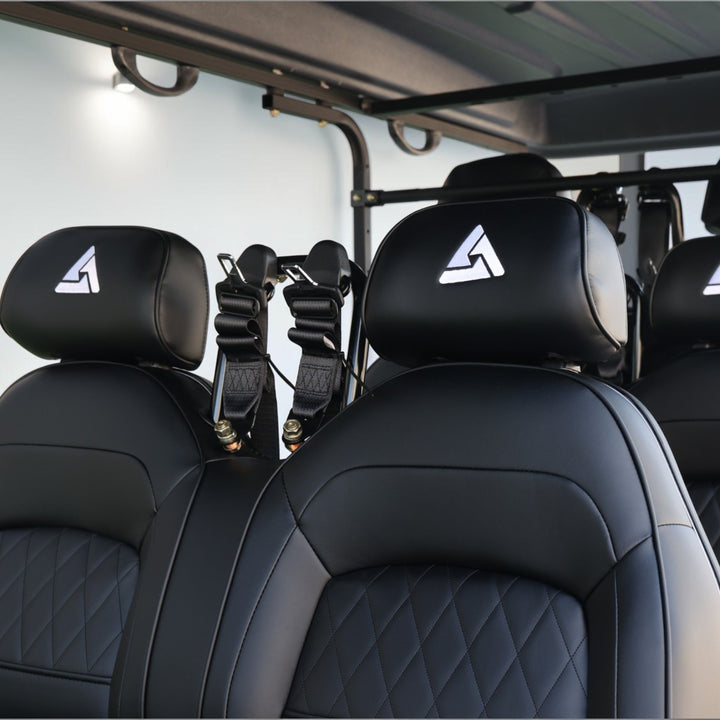 Black Grey 6 Seater Golf Cart With Black Seats - 206ah Extended Range Golf Cart LSV