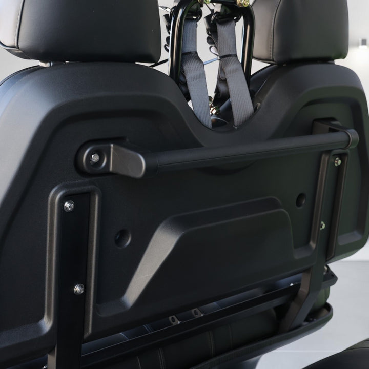 Black Grey 6 Seater Golf Cart With Black Seats - 206ah Extended Range Golf Cart LSV