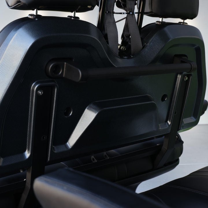 Jet Black 6 Seater Golf Cart With Black Seats - 206ah Extended Range Golf Cart LSV