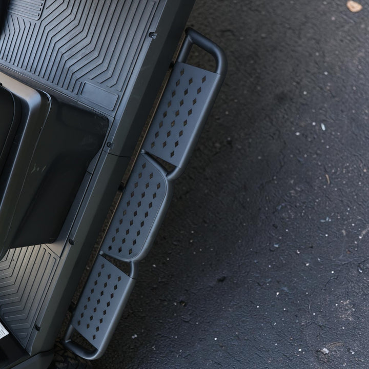 Jet Black 4 Forward Golf Cart With Black Seats - 150ah EcoBattery LSV