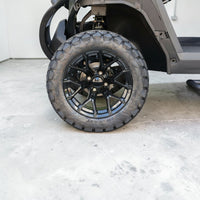 Jet Black 4 Forward Golf Cart With Black Seats - 150ah EcoBattery LSV