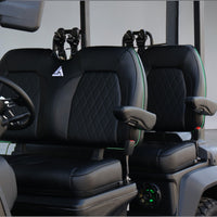 Jet Black 4 Forward Golf Cart With Black Seats - 150ah EcoBattery LSV