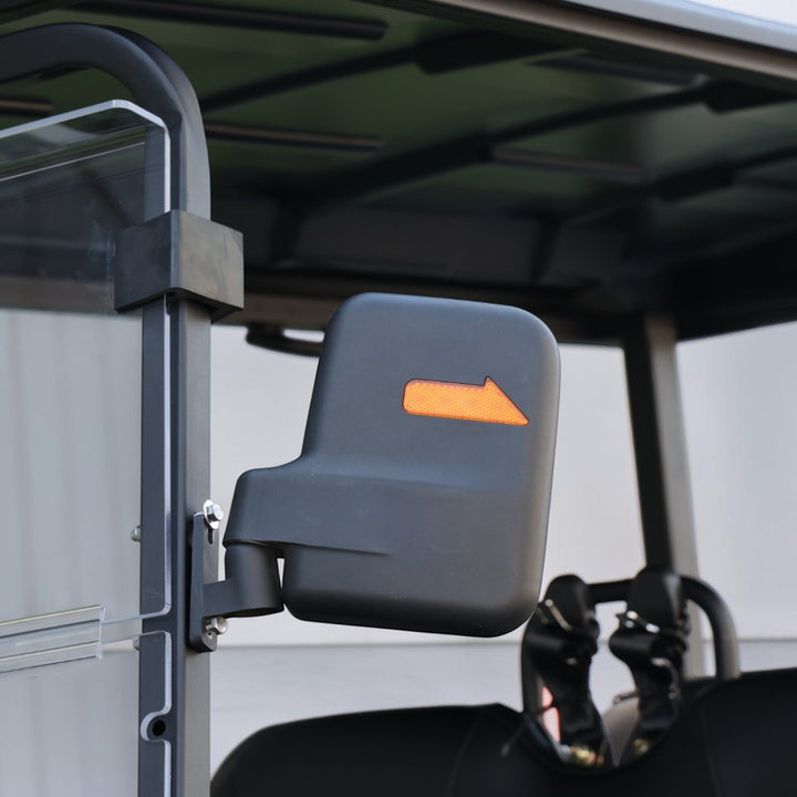 Jet Black 4 Forward Golf Cart With Black Seats - 150ah EcoBattery LSV