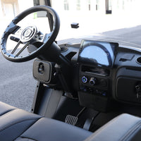Jet Black 4 Forward Golf Cart With Black Seats - 150ah EcoBattery LSV