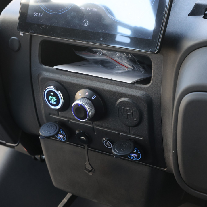 Jet Black 4 Forward Golf Cart With Black Seats - 150ah EcoBattery LSV
