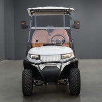 Signal White 4 Forward Golf Cart With Saddle Seats - 150ah EcoBattery LSV
