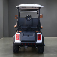 Signal White 4 Forward Golf Cart With Saddle Seats - 150ah EcoBattery LSV