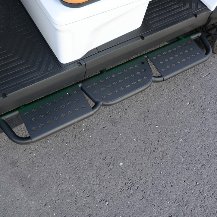 Signal White 4 Forward Golf Cart With Saddle Seats - 150ah EcoBattery LSV