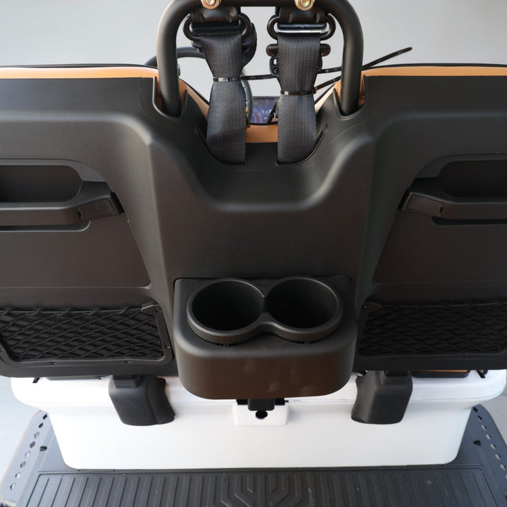 Signal White 4 Forward Golf Cart With Saddle Seats - 150ah EcoBattery LSV