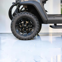 Black Grey 4 Forward Golf Cart With Black Seats - 150ah EcoBattery LSV