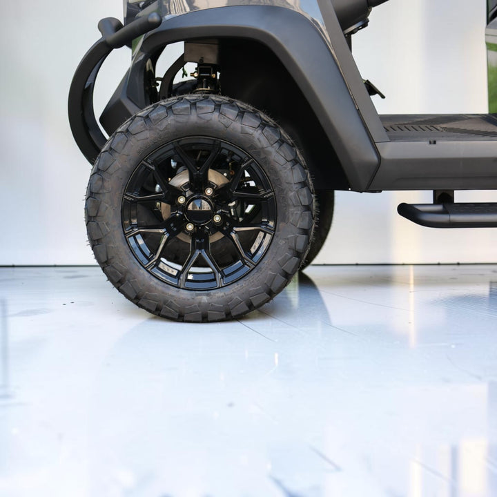 Black Grey 4 Forward Golf Cart With Black Seats - 150ah EcoBattery LSV
