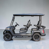 Black Grey 4 Forward Golf Cart With Black Seats - 150ah EcoBattery LSV