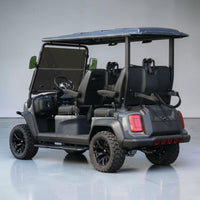 Black Grey 4 Forward Golf Cart With Black Seats - 150ah EcoBattery LSV