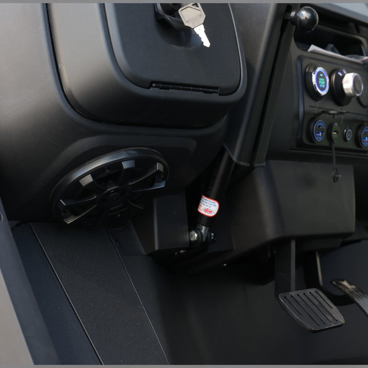 Black Grey 4 Forward Golf Cart With Black Seats - 150ah EcoBattery LSV