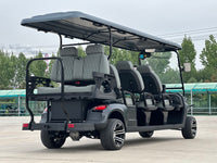 Matte Jet Black 8 Seater Golf Cart - 48v Lithium