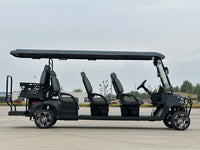 Matte Jet Black 8 Seater Golf Cart - 48v Lithium