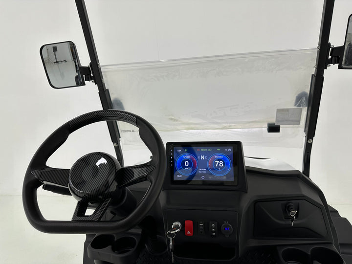 White Matte 6 Seater Golf Cart 72v Lithium