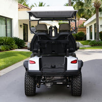 Signal White 4 Forward Golf Cart With Olive Seats - 206ah Extended Range Golf Cart LSV