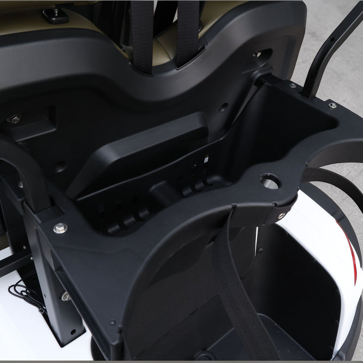 Signal White 4 Forward Golf Cart With Olive Seats - 206ah Extended Range Golf Cart LSV
