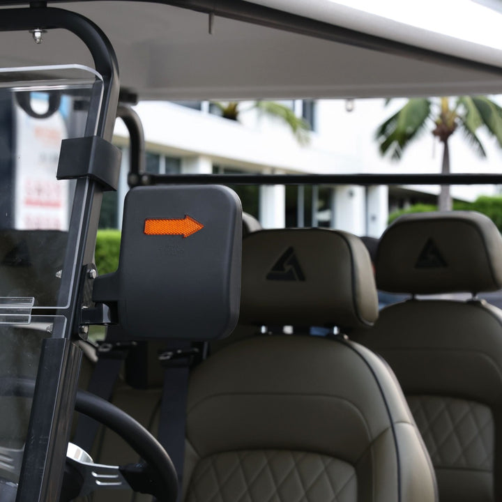 Signal White 4 Forward Golf Cart With Olive Seats - 206ah Extended Range Golf Cart LSV