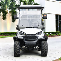 Signal White 4 Forward Golf Cart With Medium Grey Seats - 48v Extended Range Golf Cart LSV
