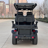 Matte Black 6 Seater Golf Cart w/ All Black Seats - 72v Lithium