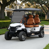 Signal White 4 Forward Golf Cart With Savannah Seats - 206ah Extended Range Golf Cart LSV Lifted