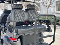 Matte Black 6 Seater Golf Cart w/ All Black Seats - 72v Lithium