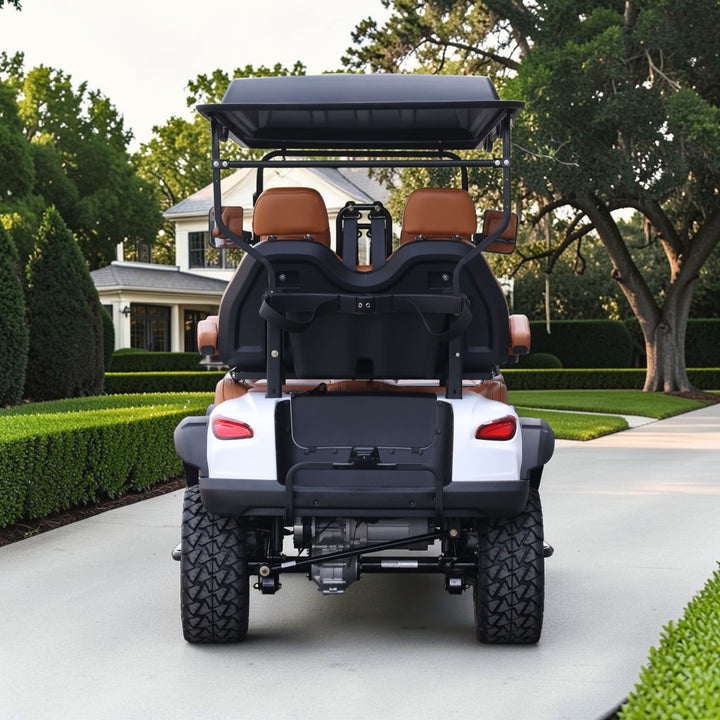 Signal White 4 Forward Golf Cart With Savannah Seats - 206ah Extended Range Golf Cart LSV Lifted