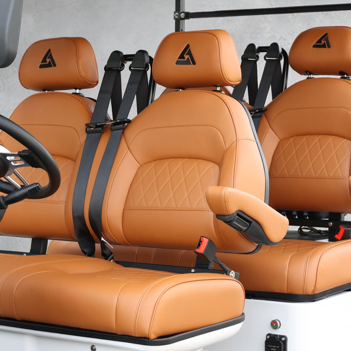Signal White 4 Forward Golf Cart With Savannah Seats - 206ah Extended Range Golf Cart LSV Lifted