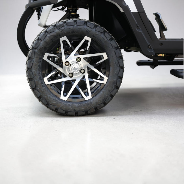 Signal White 4 Forward Golf Cart With Savannah Seats - 206ah Extended Range Golf Cart LSV Lifted