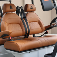 Signal White 4 Forward Golf Cart With Savannah Seats - 206ah Extended Range Golf Cart LSV Lifted
