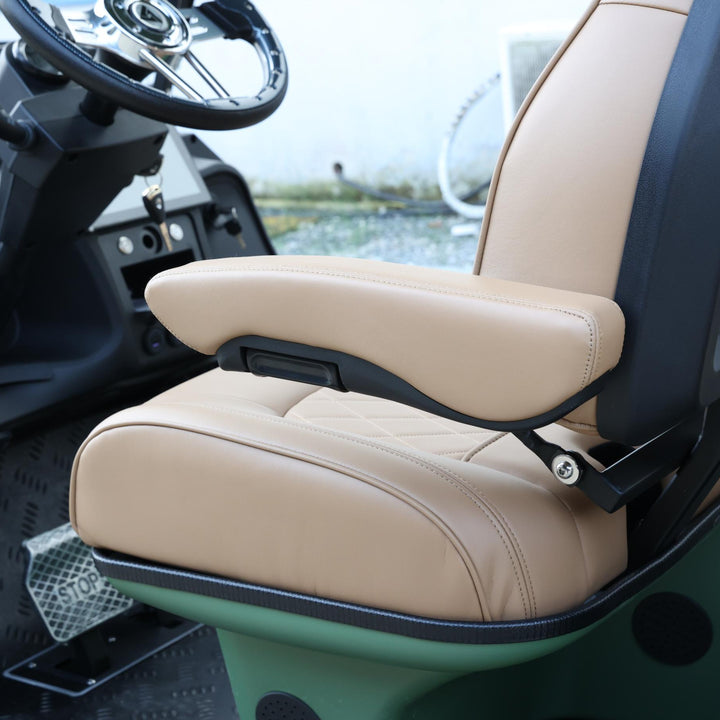 Matte Receda Green 6 Seater With Copper Seats - 206ah Extended Range Golf Cart