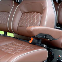Tarpaulin Grey 6 Seater Golf Cart With Dark Brown Seats - 206ah Extended Range Golf Cart LSV