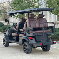 Jet Black (Matte) 6 Seater Golf Cart - 72v Lithium