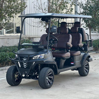 Jet Black (Matte) 6 Seater Golf Cart - 72v Lithium