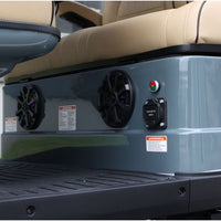 Blue Grey 6 Seater Golf Cart With Beige Seats - 206ah Extended Range Golf Cart LSV